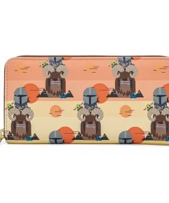 Modern Pinup Wallets Loungefly Star Wars Mandalorian Bantha Ride AOP Wallet