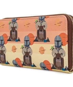 Modern Pinup Wallets Loungefly Star Wars Mandalorian Bantha Ride AOP Wallet