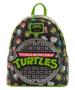 Modern Pinup Loungefly Teenage Mutant Ninja Turtles Sewer Cap AOP Mini Backpack
