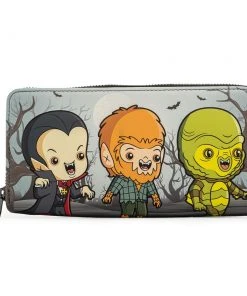 Modern Pinup Loungefly Universal Monsters Chibi Line Zip Around Wallet Wallets