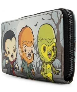 Modern Pinup Loungefly Universal Monsters Chibi Line Zip Around Wallet Wallets