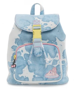 Modern Pinup Loungefly Valfre Blue Acid Wash Denim Backpack