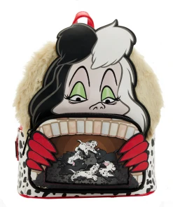 Modern Pinup Loungefly Disney 101 Dalmatians Villains Scene Cruella Mini Backpack Bags