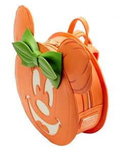 Modern Pinup Loungefly Disney Glow Face Minnie Pumpkin Mini Backpack Waitlist