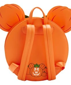 Modern Pinup Loungefly Disney Glow Face Minnie Pumpkin Mini Backpack Waitlist