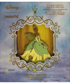Modern Pinup Exclusive Loungefly Tiana Limited Edition Pin W/Glow In The Dark Ray Pins
