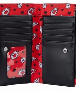Modern Pinup Loungefly Disney Mickey And Minnie Valentines Flap Wallet