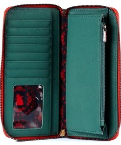 Modern Pinup Loungefly Disney Villains Scene Series Queen Of Hearts Zip Around Wallet Wallets