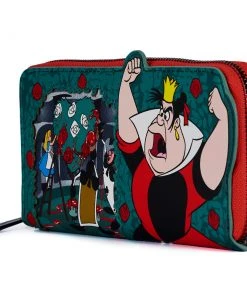 Modern Pinup Loungefly Disney Villains Scene Series Queen Of Hearts Zip Around Wallet Wallets