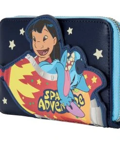 Modern Pinup Wallets Loungefly Disney Lilo And Stitch Space Adventure Zip Around Wallet