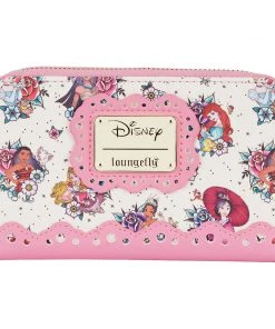 Modern Pinup Wallets Loungefly Disney Princess Tattoo AOP Zip Around Wallet