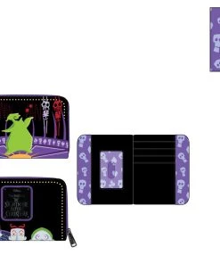 Modern Pinup Waitlist Loungefly Disney NBC Lock Shock Barrel Oogie Boogie Zip Around Wallet