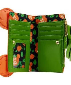 Modern Pinup Loungefly Disney Glow Face Pumpkin Minnie Flap Wallet 9 Modern Pinup Loungefly Disney Glow Face Pumpkin Minnie Flap Wallet
