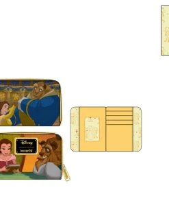 Modern Pinup Loungefly Disney Beauty And The Beast Belle Princess Scene Zip-Around Wallet