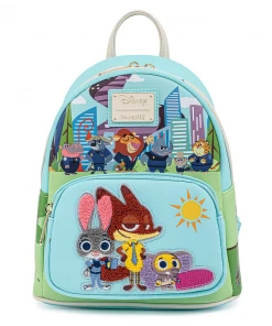 Modern Pinup Loungefly Disney Zootopia Chibi Group Mini Backpack Bags
