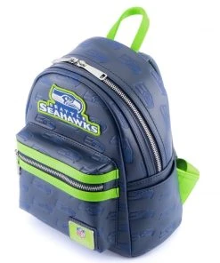 Modern Pinup Bags Loungefly NFL Seattle Seahawks Logo AOP Mini Backpack
