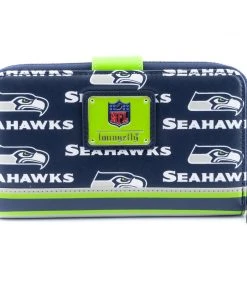 Modern Pinup Wallets Loungefly NFL Seattle Seahawks Logo AOP Wallet