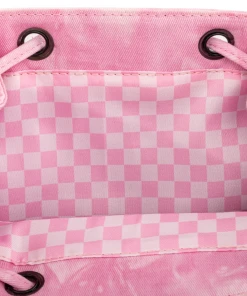 Modern Pinup Loungefly Valfre Pink Acid Wash Denim Angel Backpack Bags