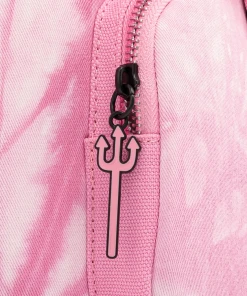 Modern Pinup Loungefly Valfre Pink Acid Wash Denim Angel Backpack Bags