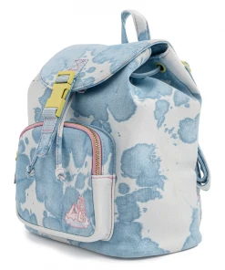 Modern Pinup Loungefly Valfre Blue Acid Wash Denim Backpack