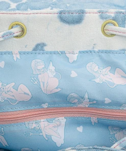 Modern Pinup Loungefly Valfre Blue Acid Wash Denim Backpack