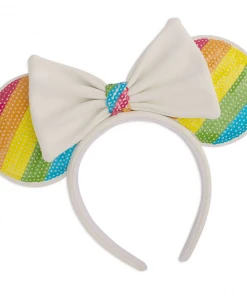 Modern Pinup Loungefly Disney Sequin Rainbow Minnie Ears Headband